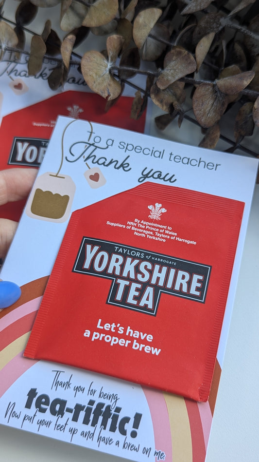 Teacher tearrific folded card and envelope