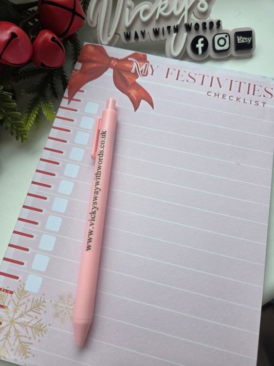 Festive checklist a5 tear off pad