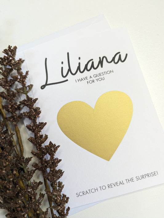 Wedding bridesmaid proposal scratch cards