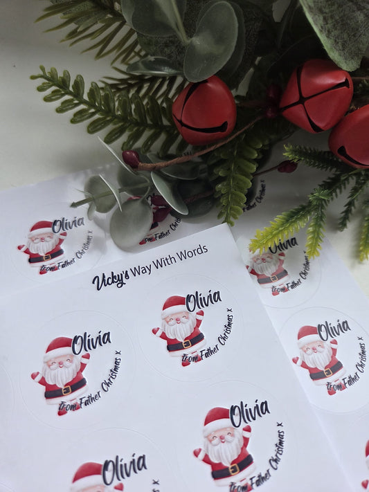 Personalised Santa gift labels