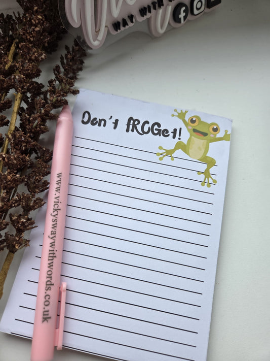 Frog tear off Don't froget A6 notepad