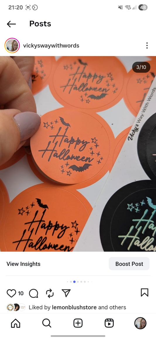 Standard Happy Halloween stickers