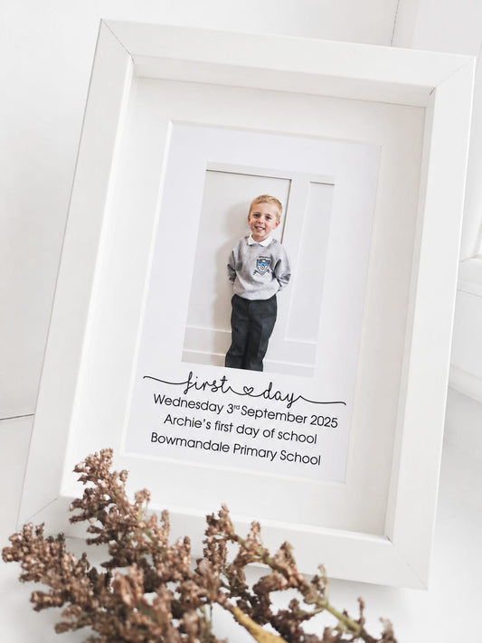 First day at school keepsake frame