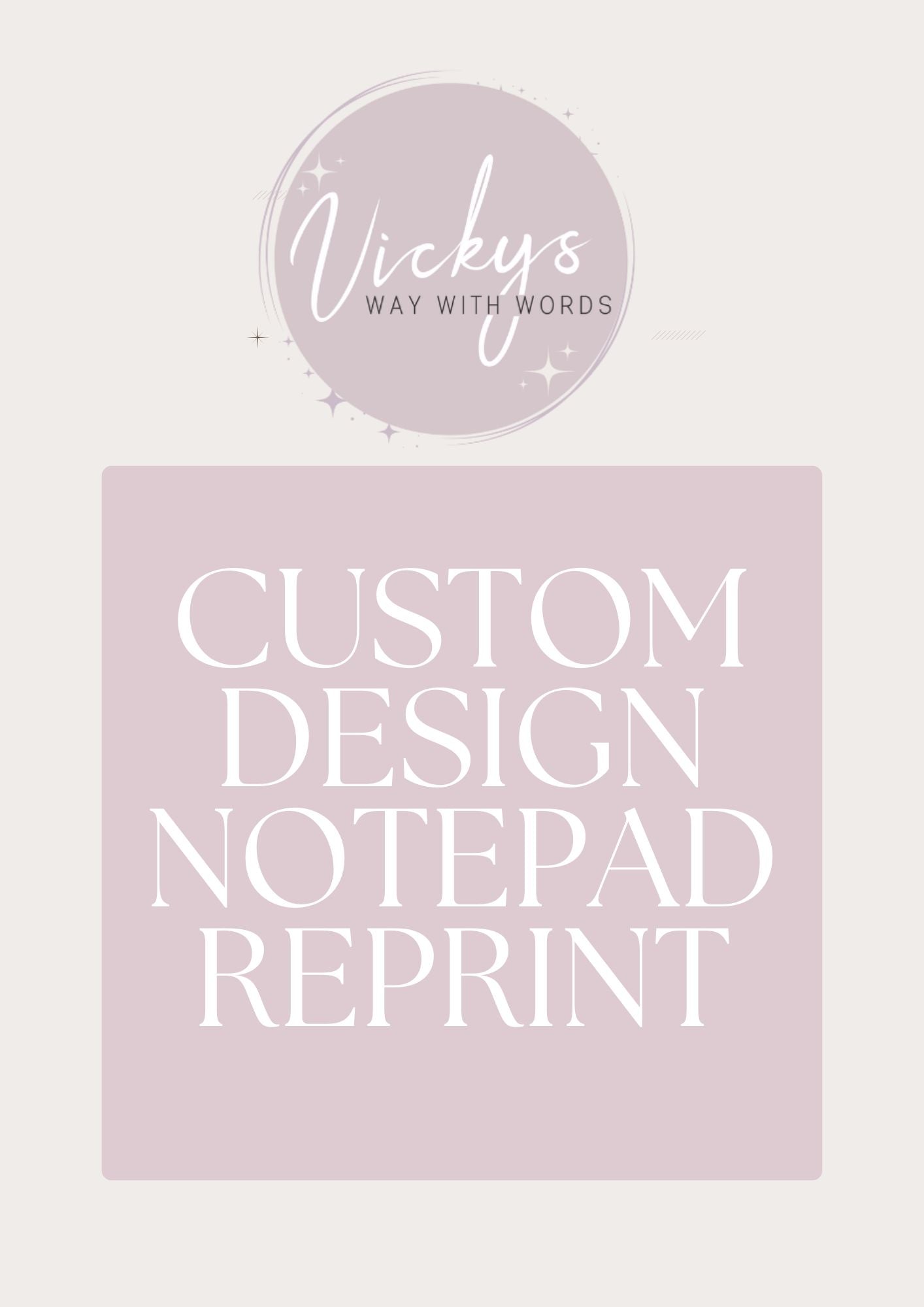 REPRINT business tear off notepad